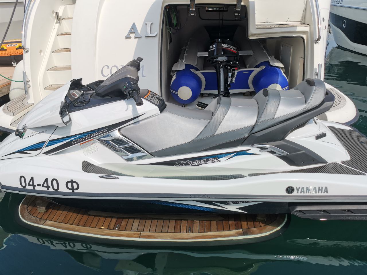 Water equipment aboard Alexum yacht